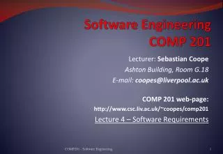 Software Engineering COMP 201