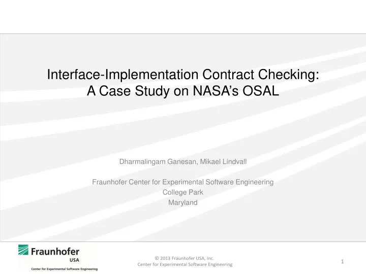 interface implementation contract checking a case study on nasa s osal