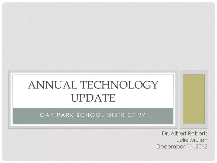 annual technology update