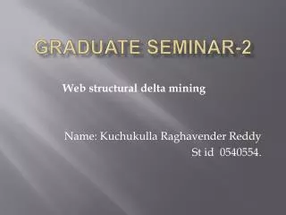 Graduate seminar-2