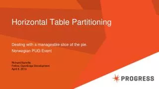 Horizontal Table Partitioning