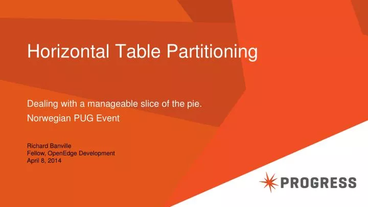 horizontal table partitioning