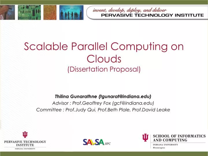 scalable parallel computing on clouds dissertation proposal
