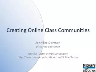 Creating Online Class Communities