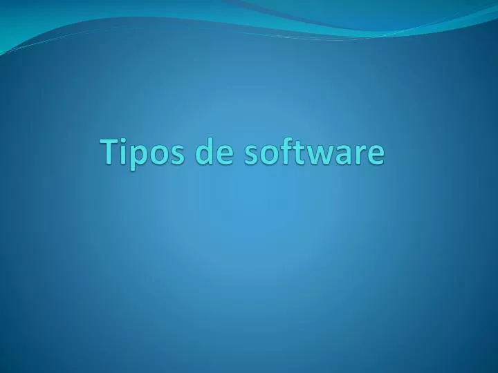 tipos de software