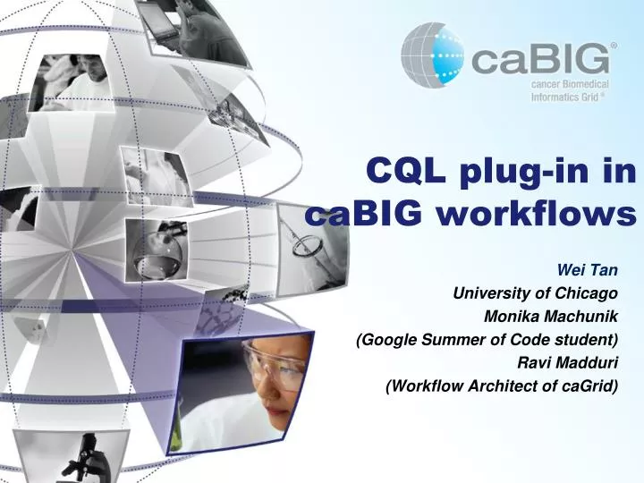 cql plug in in cabig workflows