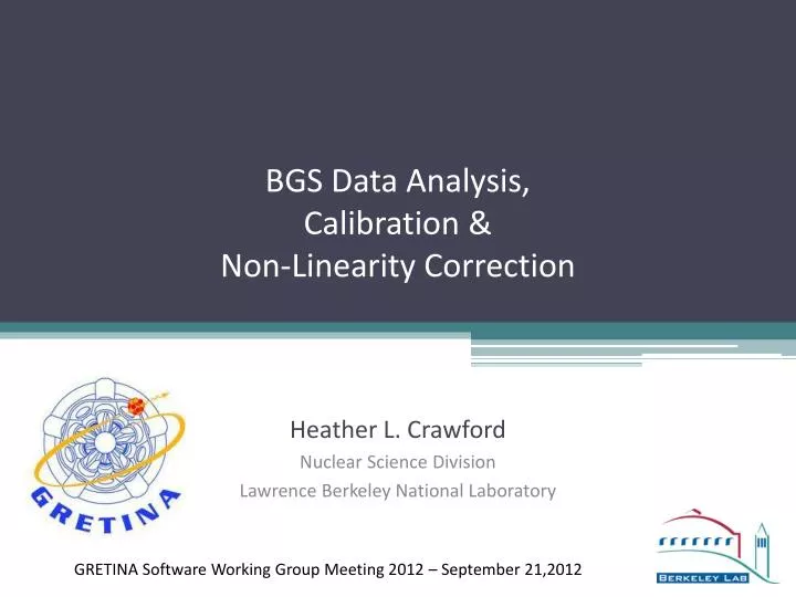 bgs data analysis calibration non linearity correction