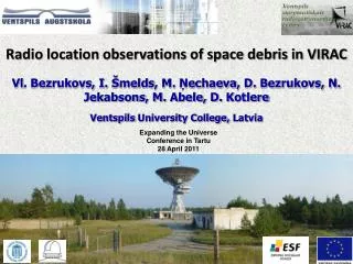 Radio location observations of space debris in VIRAC