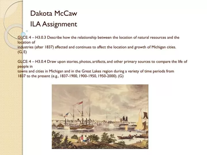 dakota mccaw ila assignment