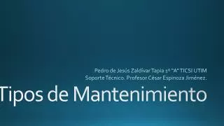 PPT - PLAN DE MANTENIMIENTO. PowerPoint Presentation, Free Download ...