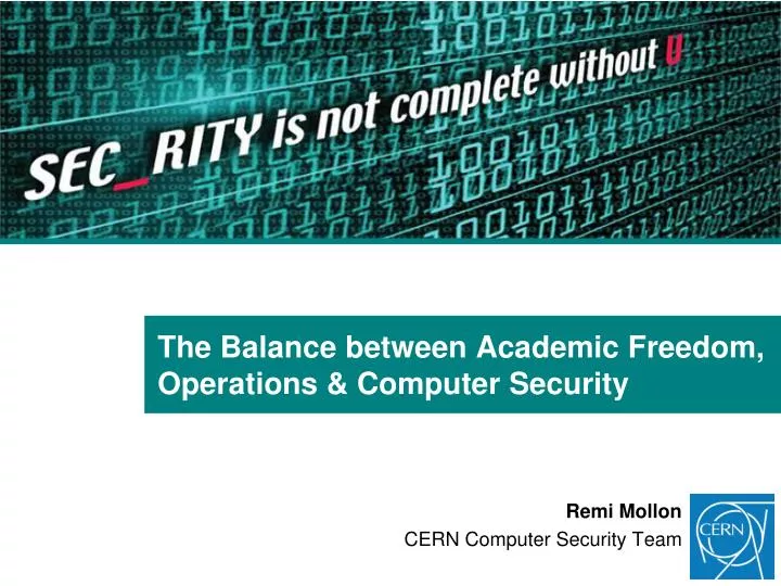 the balance between academic freedom operations computer security