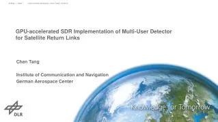 GPU-accelerated SDR Implementation of Multi-User Detector for Satellite Return Links