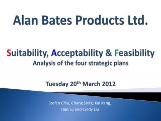 Tuesday 20 th March 2012