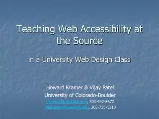 Teaching Web Accessibility at the Source