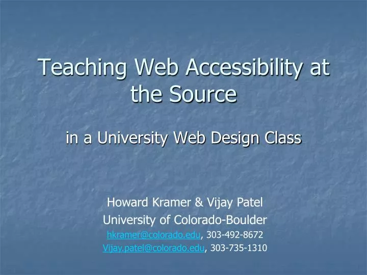 teaching web accessibility at the source