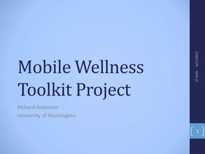 mobile wellness toolkit project