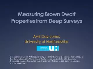 Measuring Brown Dwarf Properties from Deep Surveys