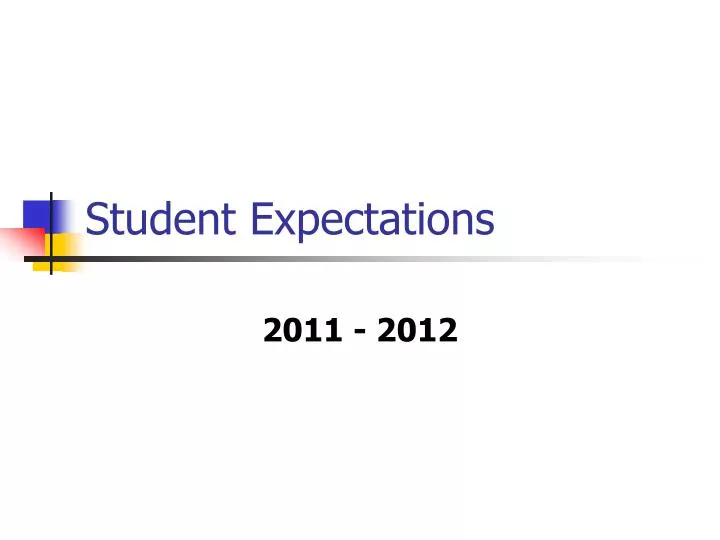 student expectations