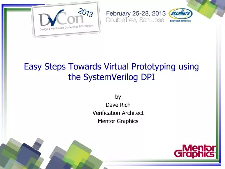 easy steps towards virtual prototyping using the systemverilog dpi