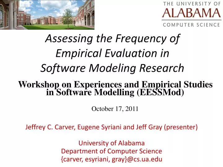 assessing the frequency of empirical evaluation in software modeling research