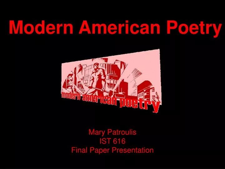 modern american poetry