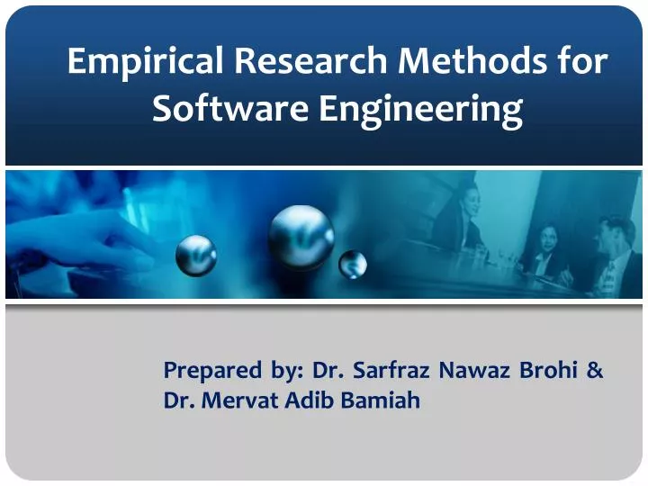empirical research methods for software engineering