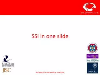 SSI in one slide
