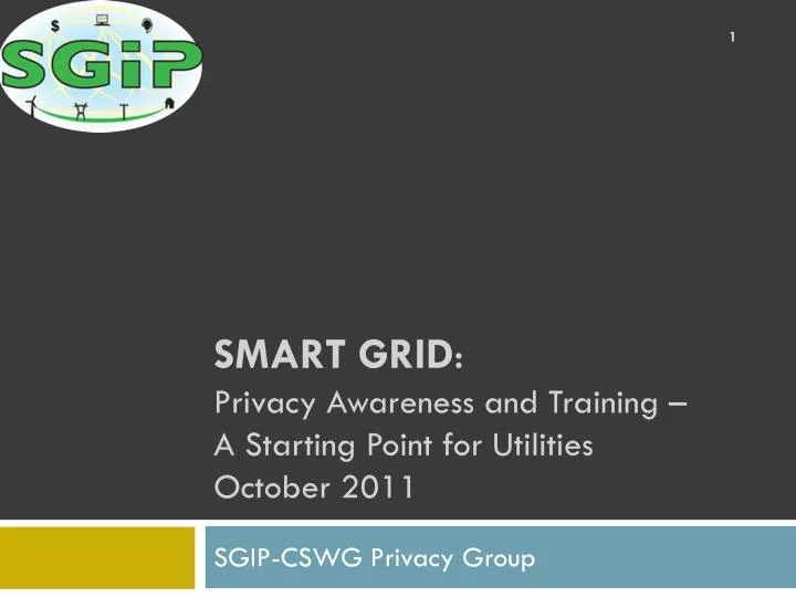 smart grid privacy awareness and training a starting point for utilities october 2011