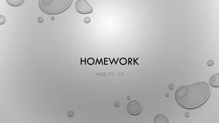 homework