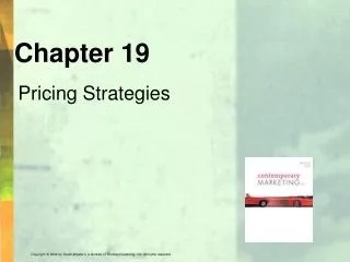 Chapter 19 Pricing Strategies