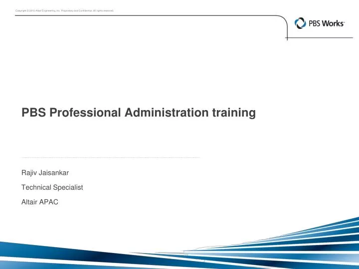 pbs professional administration training