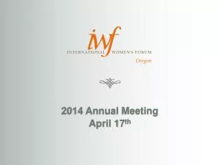 2014 annual meeting april 17 th