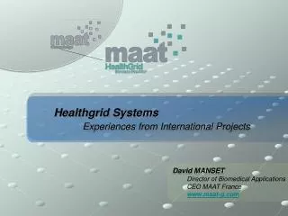 Healthgrid Systems Experiences from International Projects