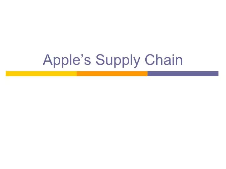 apple s supply chain