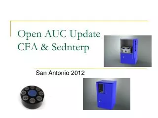 Open AUC Update CFA &amp; Sednterp