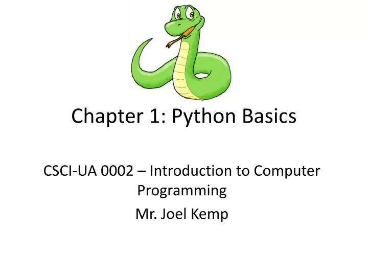 chapter 1 python basics