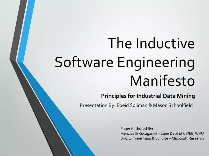 the inductive software engineering manifesto