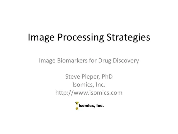 image processing strategies