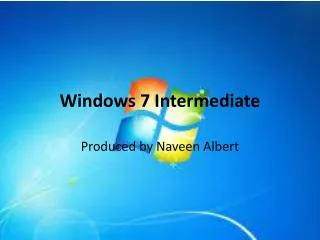 Windows 7 Intermediate