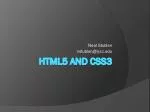 HTML5 and CSS3 - slide 1