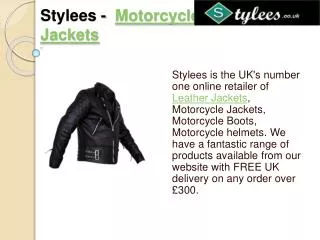 Stylees - Motorcycle Leather Jackets
