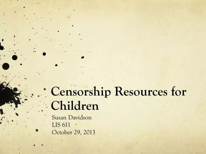 censorship resources for children