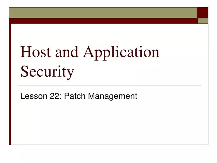 host and application security