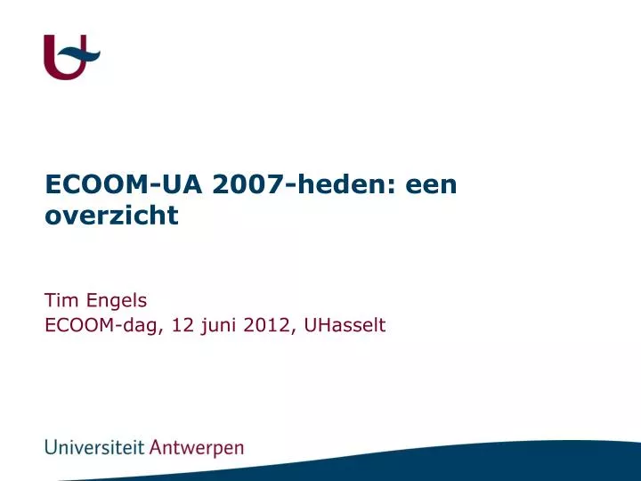 ecoom ua 2007 heden een overzicht