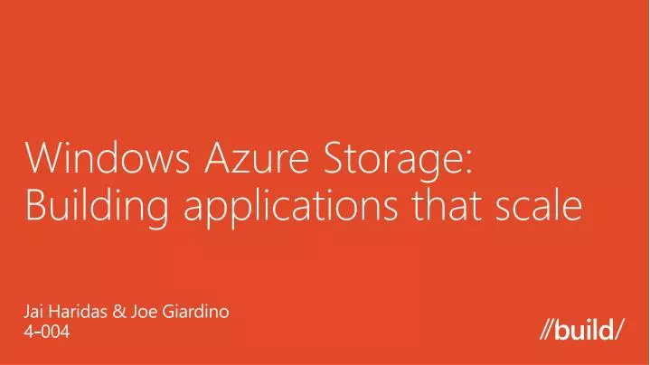windows azure storage building applications that scale