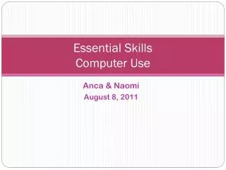 Essential Skills Computer Use