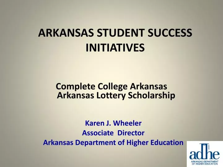 arkansas student success initiatives