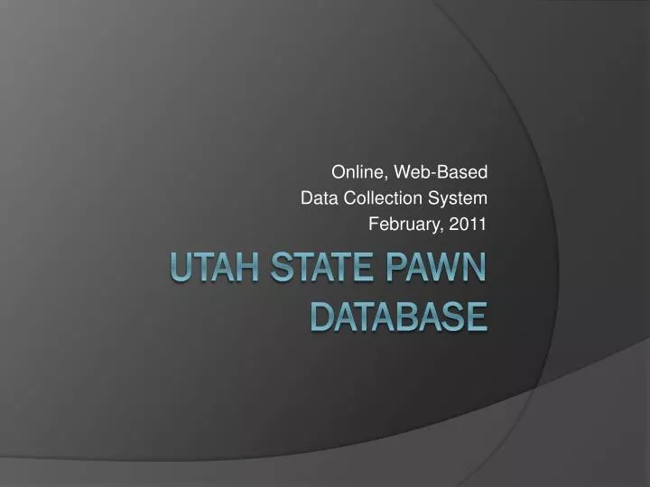 online web based data collection system february 2011