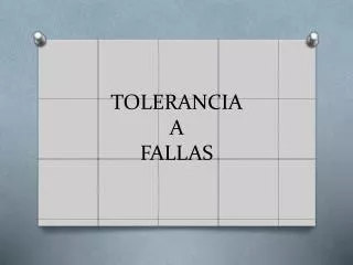 tolerancia a fallas