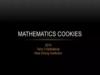 Mathematics Cookies